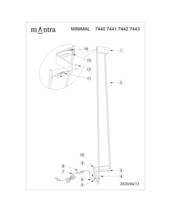 ***OFER/DES***  MINIMAL * PIE DE SALON LED 40W 3000K DIMABLE - BLANCO